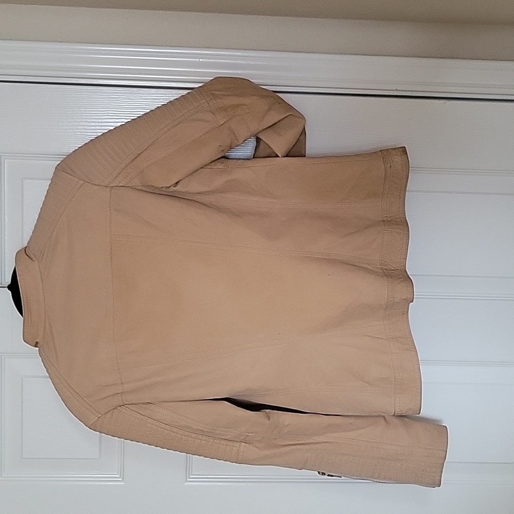 VINTAGE GENUINE leather-Light tan, beautiful leather jacket Small - Picture 10 of 13